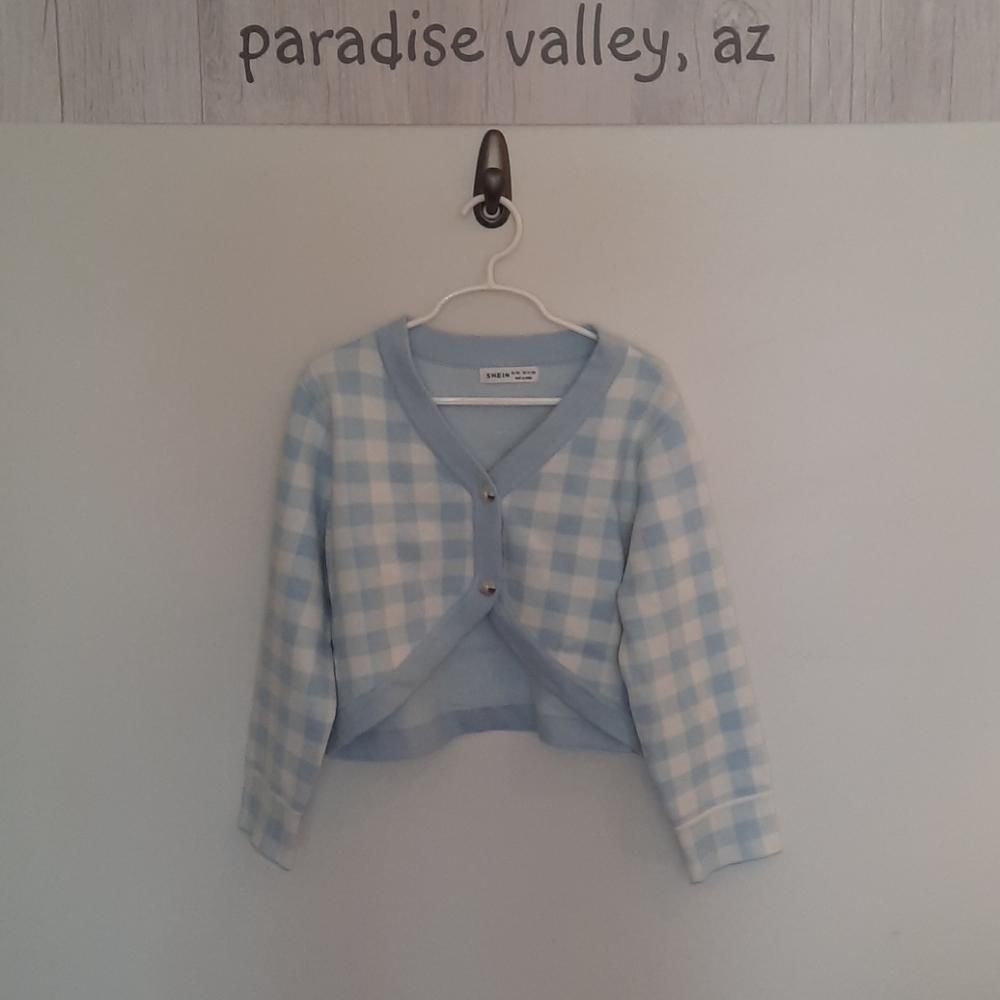 Shein kids plaid cardigan